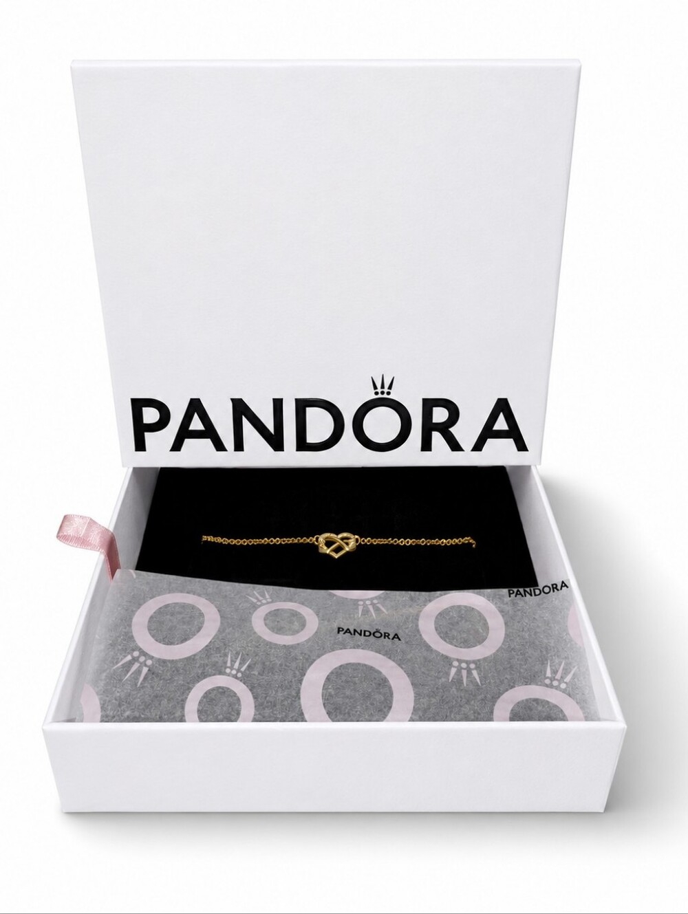 Pandora 50 cm Infinity Heart Necklace – 14K Gold